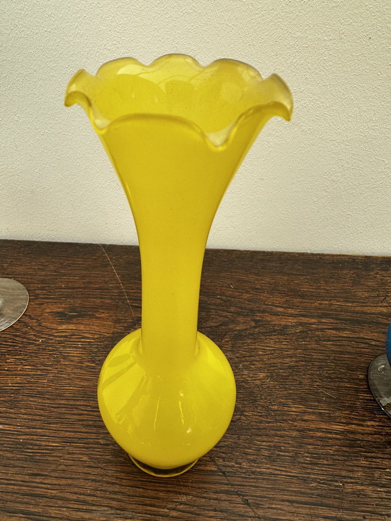 Image 1 of 4 vintage Murano glass soliflore vases