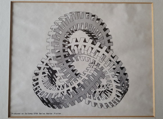 Image 1 of Escher image produced using CalComp plotter