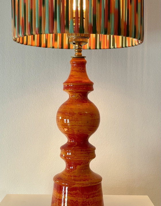Image 1 of Grande lampe de table vintage – Céramique d'Allemagne de l'Ouest | Années 1970 | Hustadt (attribuée)