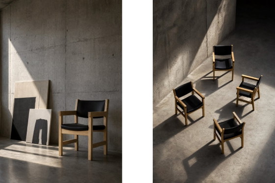 Image 1 of Chaises danoises en chêne, style Mid-Century Modern, par Hans J. Wegner pour Getama, années 1960, lot de 4