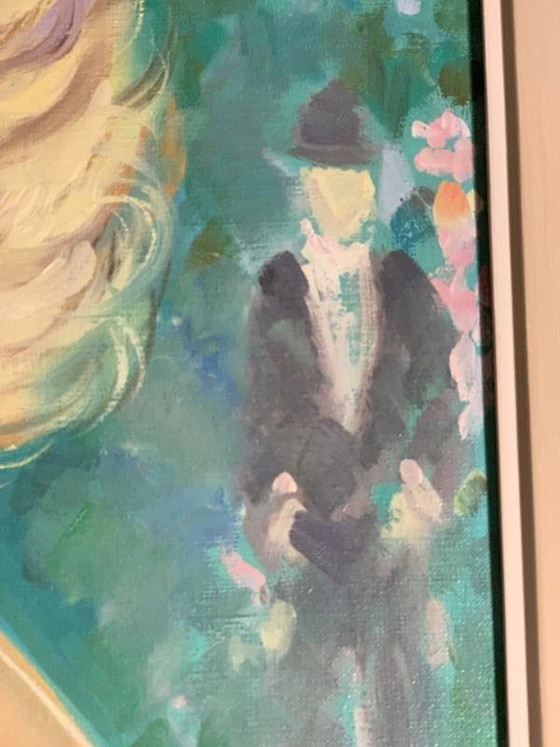 Lucia Longi, Portrait d'une jeune femme, Huile sur toile, années 1950 – Peintures et dessins (photo 5 of 16)