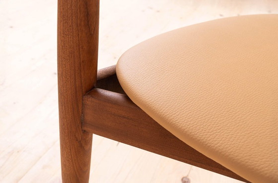 Image 1 of Teak Dining Set by Hans Olsen, 4 Chairs, Round Table, Danish Modern, 1950s