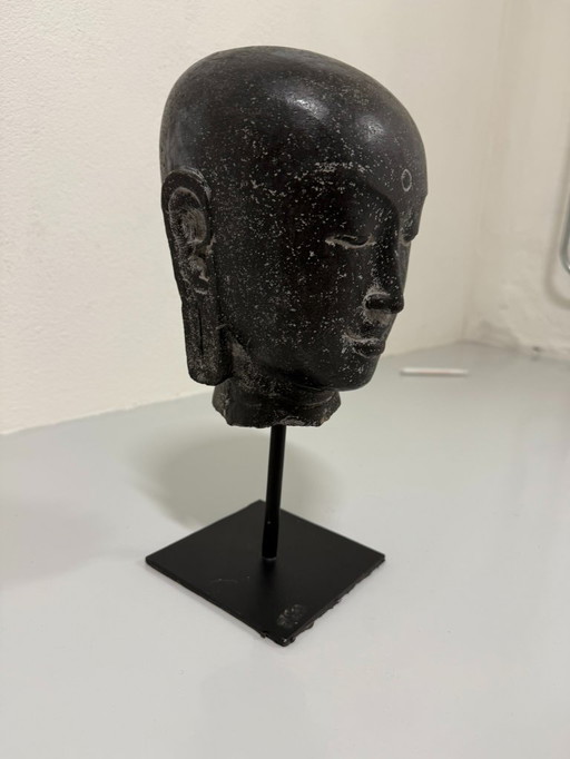 Buddha head stone