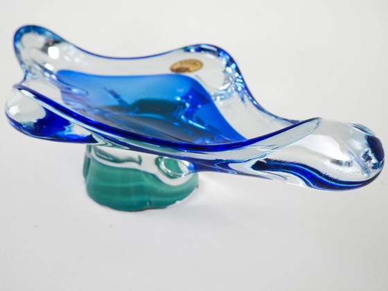 Image 1 of Boheemse serveerschaal, Tsjechisch ontwerp, jaren 70, vervaardigd in Tsjechië.