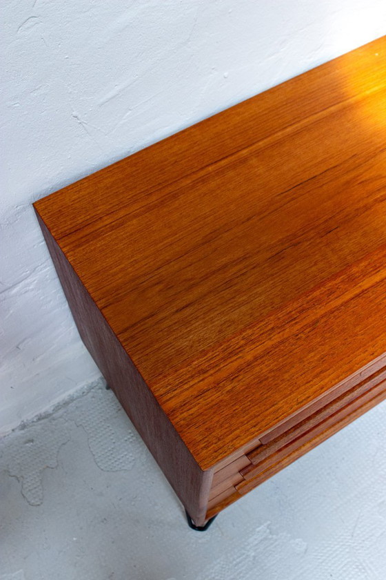 Image 1 of Vintage teak sideboard chest of drawers Danish 60s Mid Century