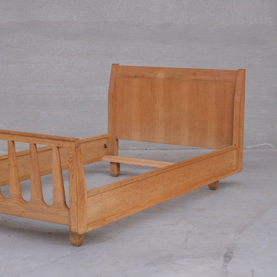 Image 1 of Guillerme et Chambron French Mid-Century Oak Single Bed