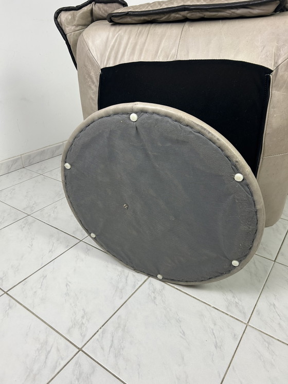 Image 1 of Vintage leren fauteuil draaifauteuil