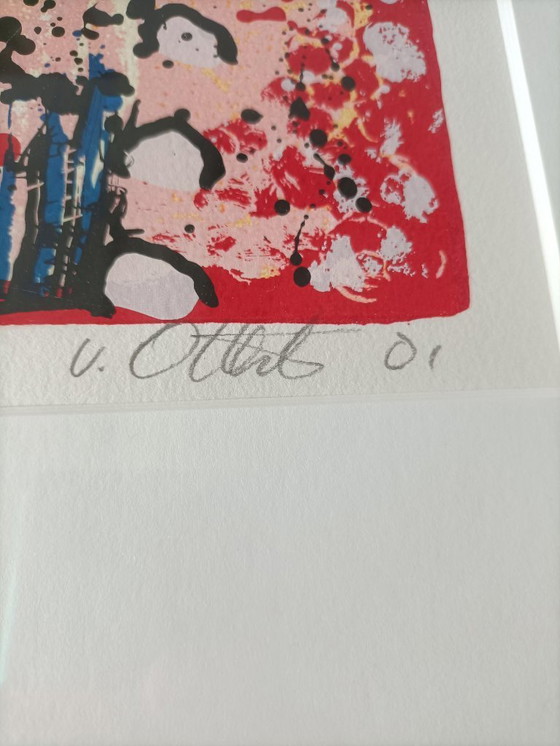 Image 1 of beautiful silkscreen/lithograph signed Van Otterlo 5/8