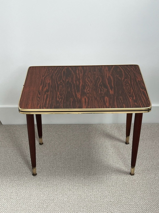 Table basse / Table d'appoint design Mid-Century (Années 50/60) – Tables d'appoint, Métal, Bois (photo 4 of 6)