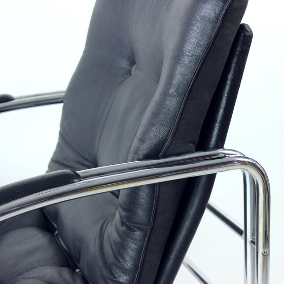 Image 1 of Lounge Chair cromata di metà secolo di Viliam Chlebo per Kodreta, Cecoslovacchia, anni '80