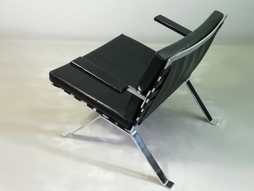 1x Set di braccioli per poltrona in pelle GIRSBERGER 1600 LOUNGE CHAIR anni '60 pezzo di ricambio