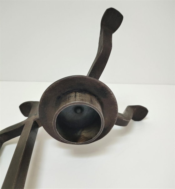 Image 1 of Candeliere brutalista in ferro battuto degli anni '60