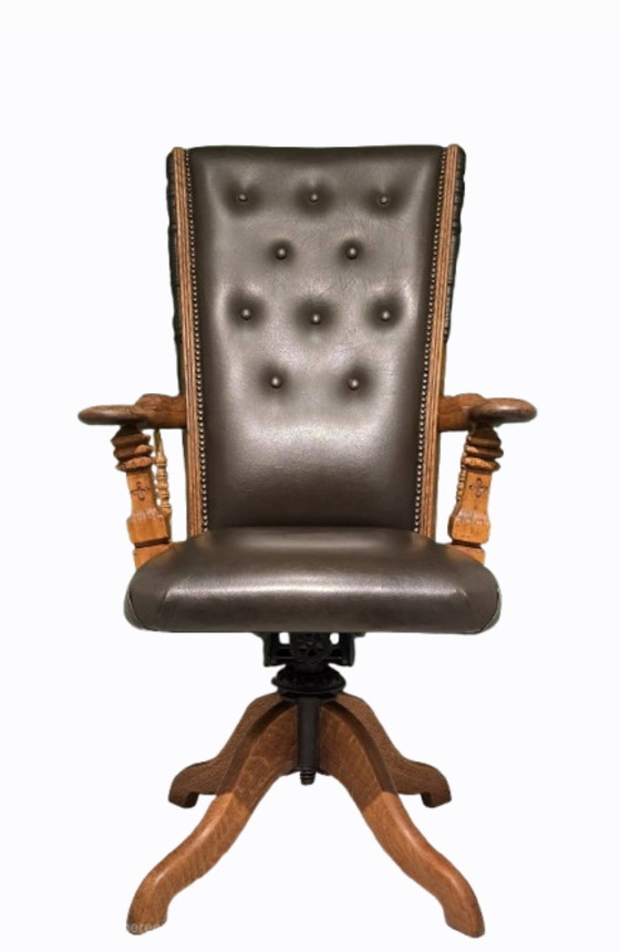 Image 1 of Sedia girevole da ufficio antica