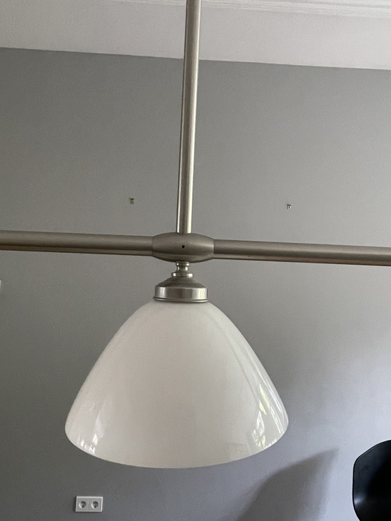 Image 1 of Art Deco - Gispen table à manger lampe suspendue avec 3 lampes