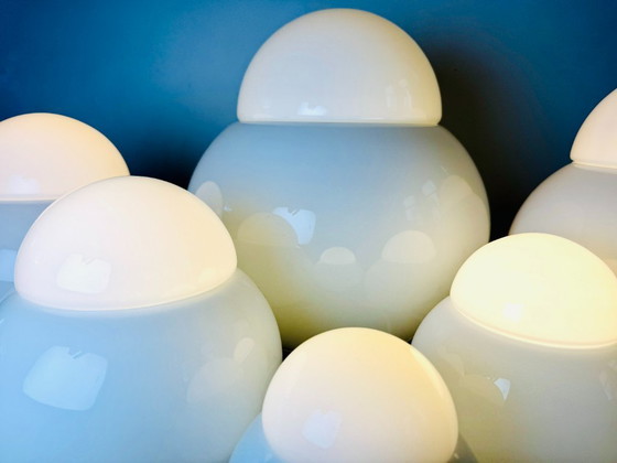 Image 1 of Ensemble complet de lampadaires Daruma par Sergio Asti pour Candle, Italie, années 1970