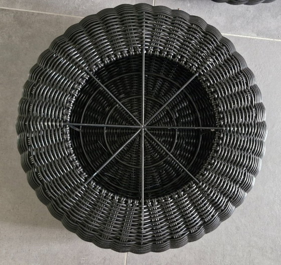 Image 1 of Ikea Hocker ("meditatiepoef") Ottman zwart 1990's