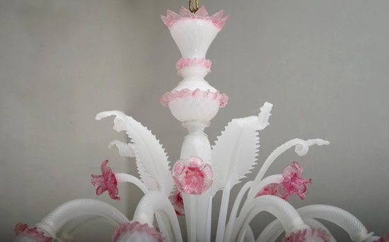 Image 1 of Lámpara veneciana moderna del siglo XX de cristal de Murano estilo "Ca'rezzonico", años 60