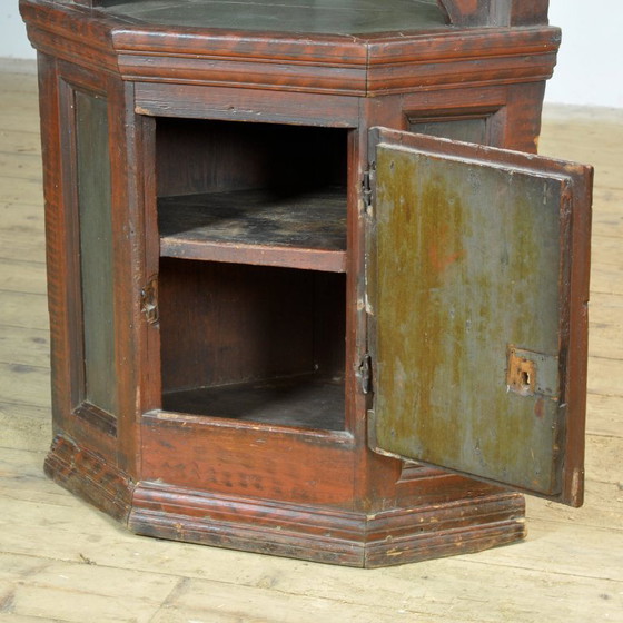 Image 1 of Swedish Farmhouse Corner Cabinet, 1817