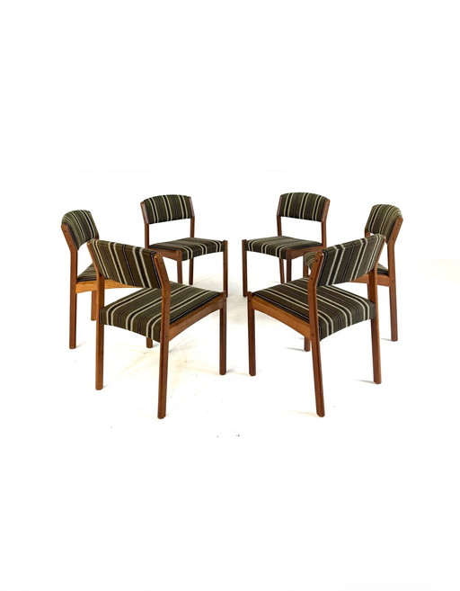 6x vintage Danish dining chair '70