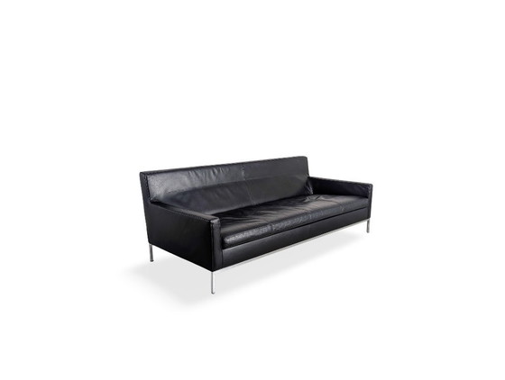 Image 1 of Canapé Zanotta original, canapé design italien, cuir, noir