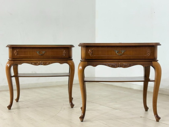 Image 1 of Chippendale nachtkastje / vintage bijzettafel / nachtkastje uit het midden van de vorige eeuw / jaren 60