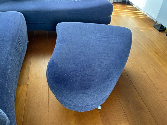 Image 1 of Canapé d'angle Rolf Benz 2500 (2007) avec pouf