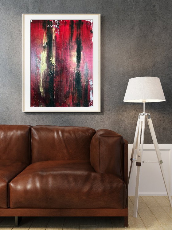 Originales Acrylgemälde Abstrakter Expressionismus Feuer Kali – Gemälde & Zeichnungen, Canvas (photo 2 of 7)
