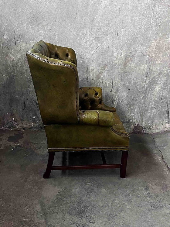 Image 1 of Fauteuil Chesterfield vintage britannique