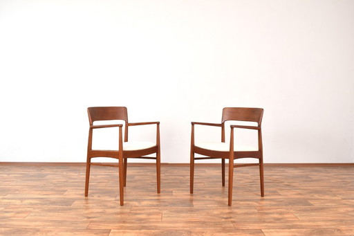 Danish Teak Dining Chairs by Henning Kjærnulf for Korup Stolefabrik, 1960s, Set of 2