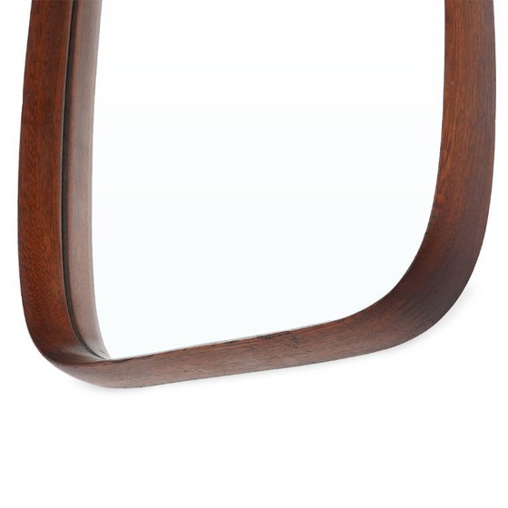 Image 1 of Espejo de pared con marco rectangular de teca, años 60