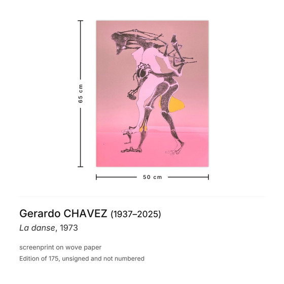 Image 1 of Gerardo CHAVEZ Serigrafia La danse 1973