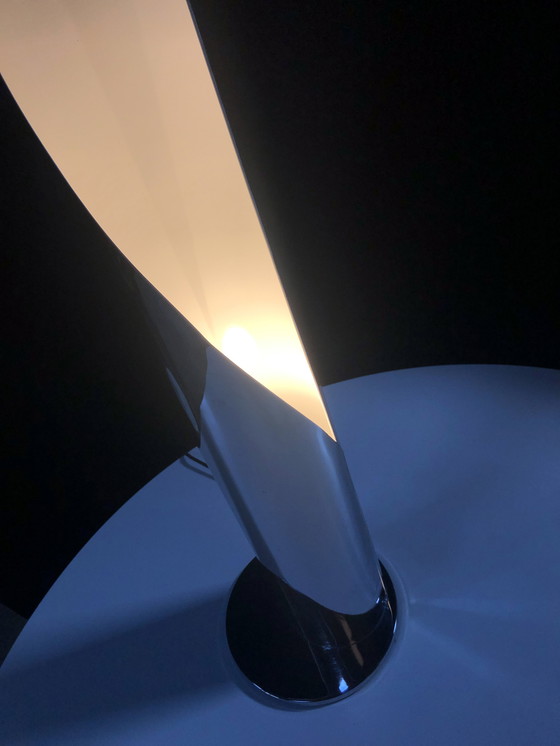 Image 1 of Vintage vloerlamp - Vlam - Roestvrij staal - Space Age - 1970