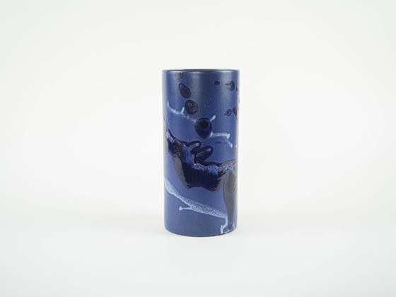 Image 1 of Cylindrical vase, Danish design, 1970s, manufactured by Knabstrup