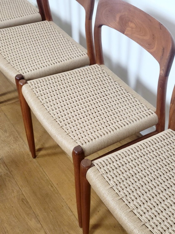 Image 1 of Juego de 5 sillas de comedor Niels O. Møller modelo 75 para J.L. Møllers Møbelfabrik