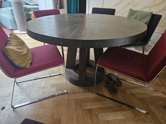 Remy Meijers SOLID Dining Table With 6 Odesi Chairs – Dining set, Wood (photo 8 of 8)