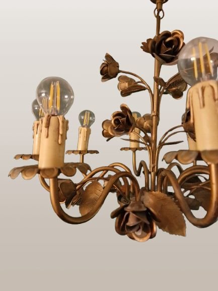Set of 3 Hollywood Regency lamps 
Masca firenze, Chandeliers, Metal, Plastic, Creme (photo 5 of 9)