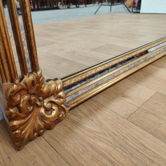 Image 1 of Miroir de cheminée DeKnudt style Hollywood Regency, taille XXL