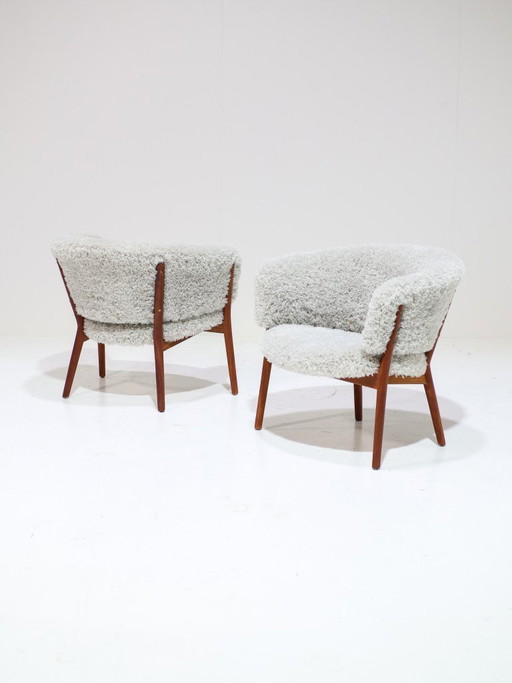 Fauteuil Nanna Ditzel 83 en teck danois années 1950