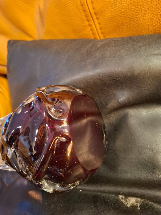 Image 1 of Vintage Mid-Century Sculptural Art Glass Lattice Vase by Poltár / Katarínska Huta – 32cm