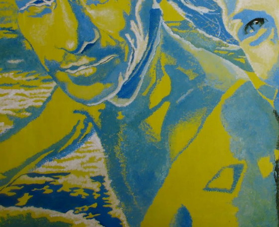 Original Oil Painting Contemporary Art Between the Past and the Future – Paintings & Drawings, Canvas (photo 6 of 7)