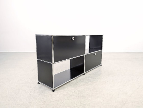 Image 1 of Original USM Haller Sideboard 2x2 black Chest of drawers Sideboard