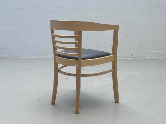 Sillón “Charles” de Jan Kurtz en madera de haya y cuero, 2012. – Sillas auxiliares, Leather, Wood (photo 3 of 12)