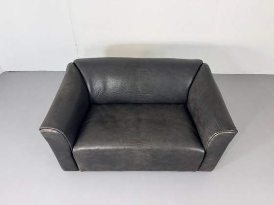 Canapé Vintage De Sede DS 47 en Cuir de Buffle Gris Patiné – Canapés 2 places, Leather (photo 7 of 13)