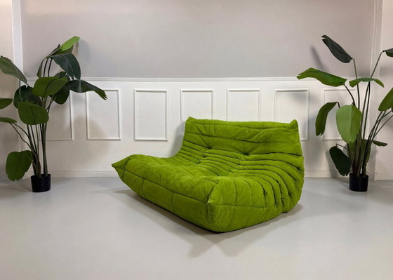 Image 1 of Ligne Roset Ensemble Canapé Design Togo Alcantara Vert
