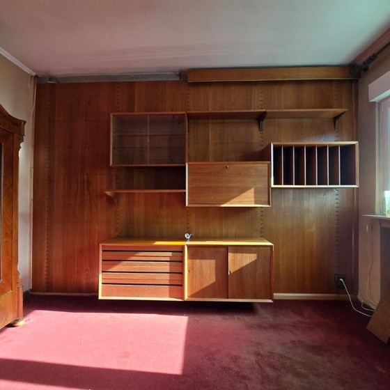 Poul Cadovius Cado Wall System, Teak Veneer, Vintage Danish Design, Wall cabinet, Wood, Brown (photo 2 of 33)