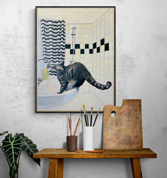 Image 1 of Gatto che beve