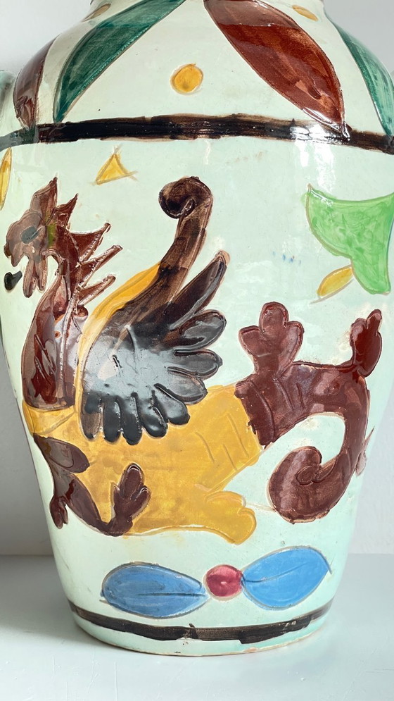 Image 1 of Vintage Italy VASES DRAGON Pattern