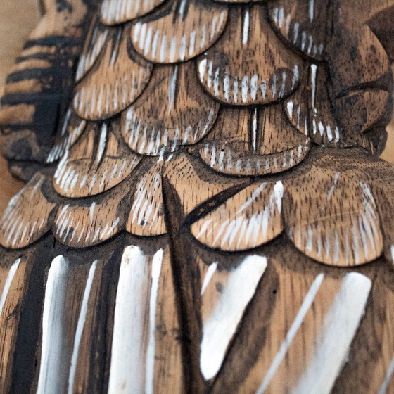 Handgeschnitzte und bemalte Eule, indonesische Volkskunst – Dekorative Objekte, Wood (photo 9 of 10)
