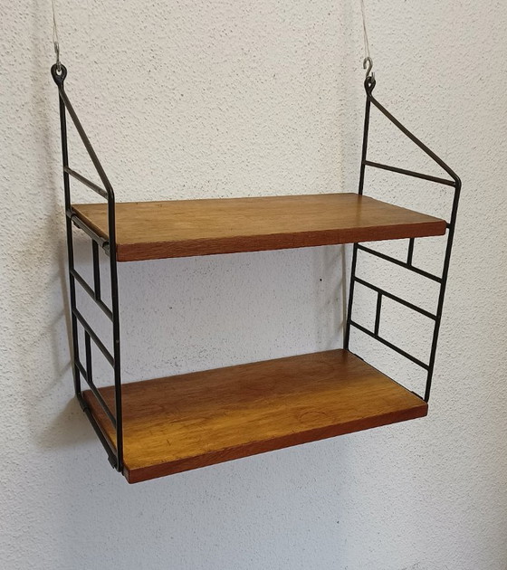 Estante de pared único de la década de 1950 – Armarios de pared, Metal, Wood (photo 9 of 9)