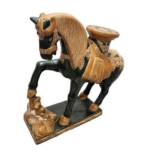 Vintage Keramik-Pferde-Pflanztisch